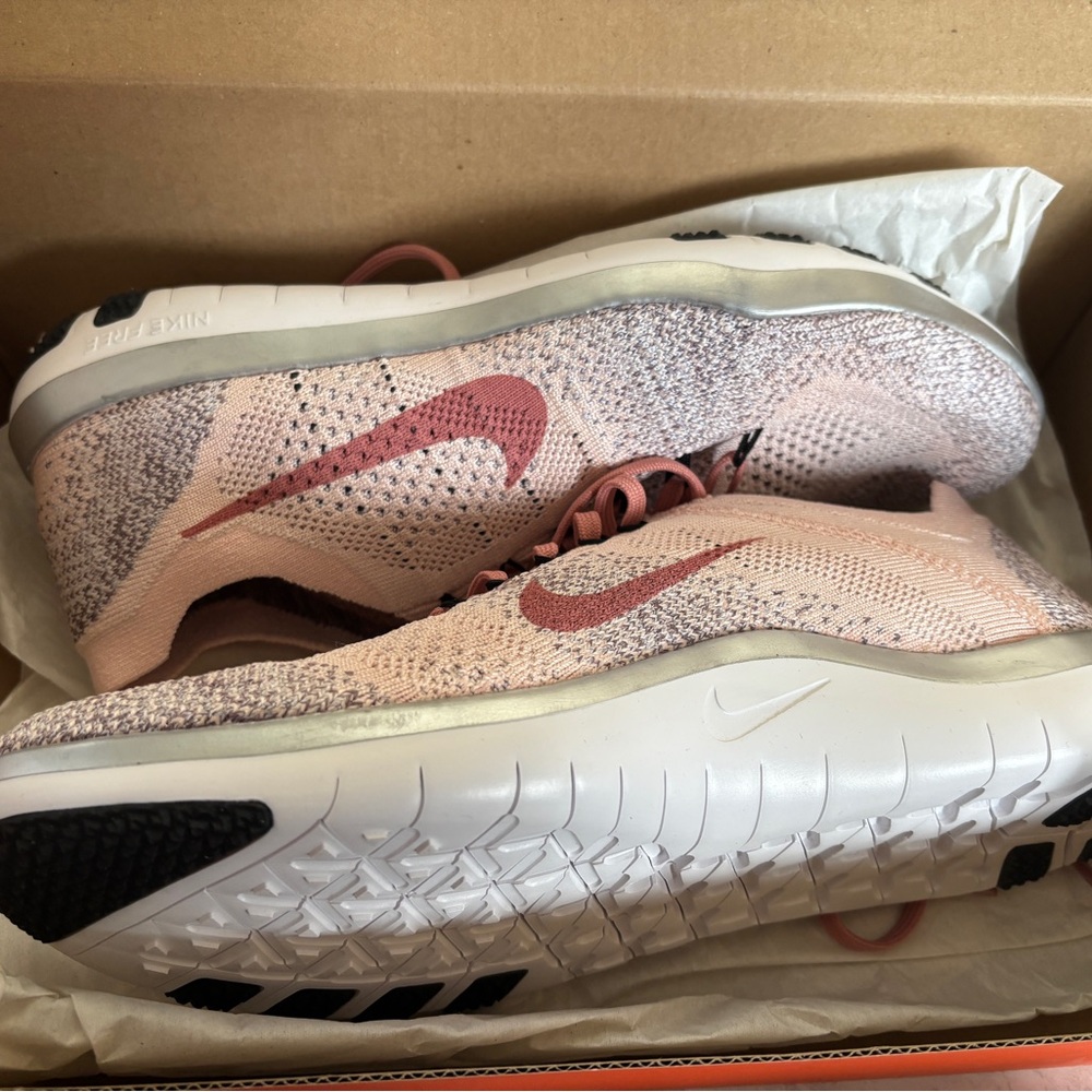 Nike Women's Pink and White Sneakers